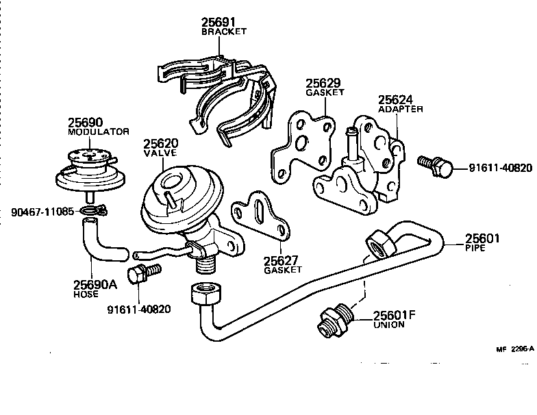 25607-44010 ADAPTER, EGR VALVE product image