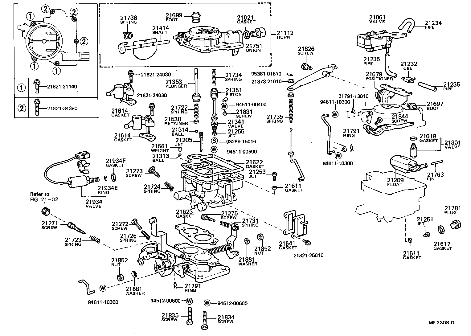 21061-13050 VALVE SUB-ASSY, THERMOSTATIC product image
