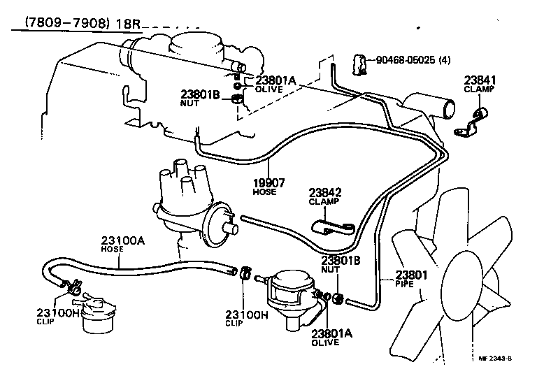 23811-31061 PIPE OR HOSE SUB-ASSY, CARBURETOR FUEL, NO.1 product image
