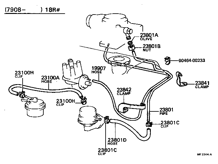 23811-31061 PIPE OR HOSE SUB-ASSY, CARBURETOR FUEL, NO.1 product image
