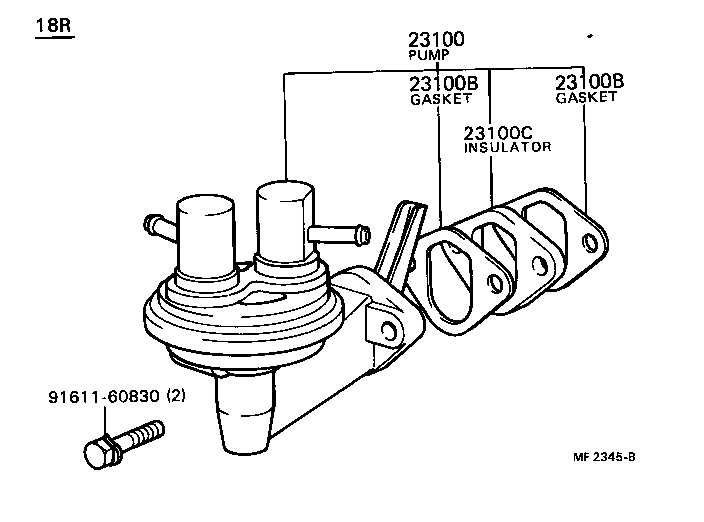 23100-39345 PUMP ASSY, FUEL product image