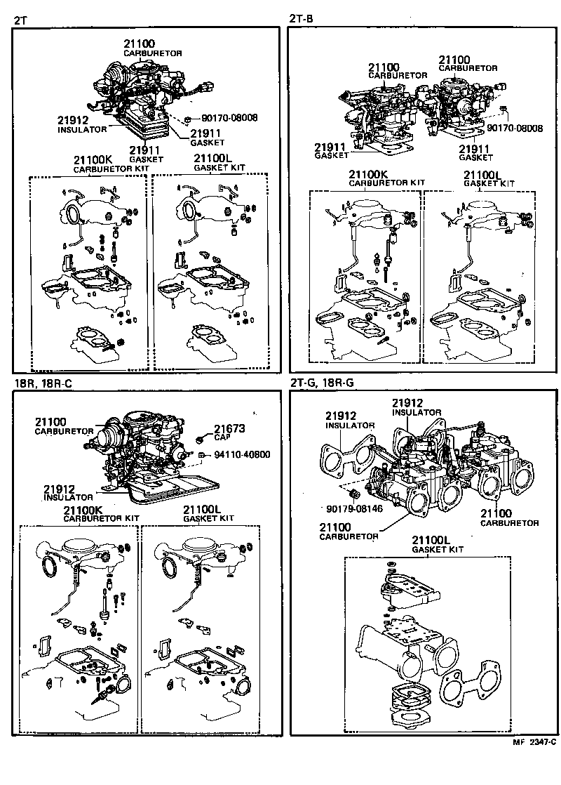 04211-34210 CARBURETOR KIT product image