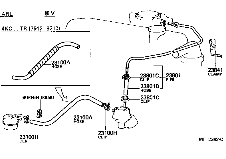 23801-13040 PIPE OR HOSE SUB-ASSY, CARBURETOR FUEL, NO.1 product image