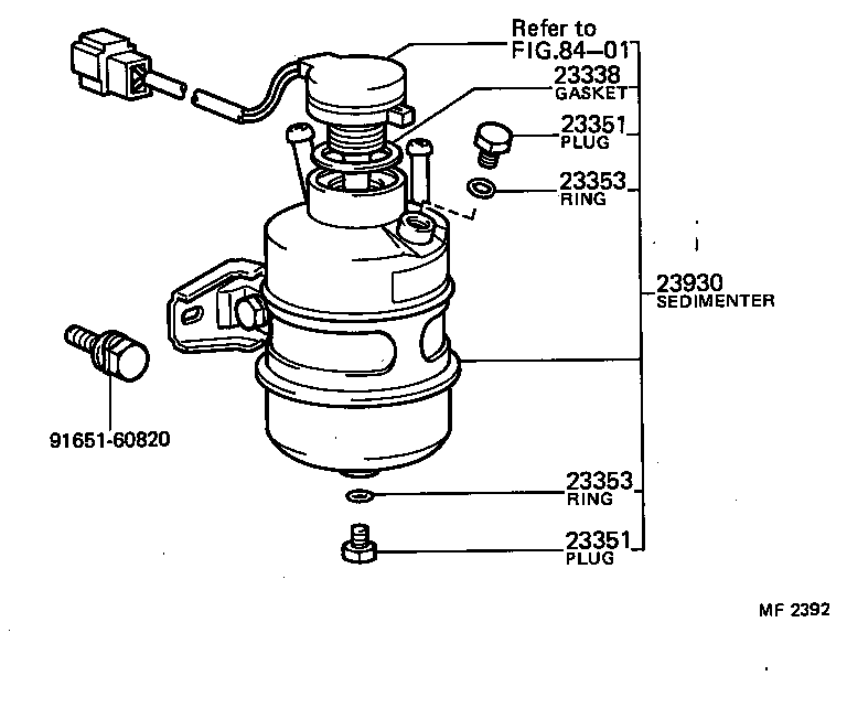 04234-48010 ELEMENT SUB-ASSY, FUEL FILTER product image