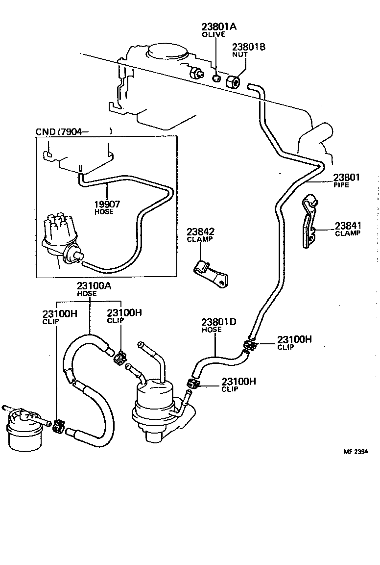 23802-60060 PIPE OR HOSE SUB-ASSY, CARBURETOR FUEL, NO.2 product image