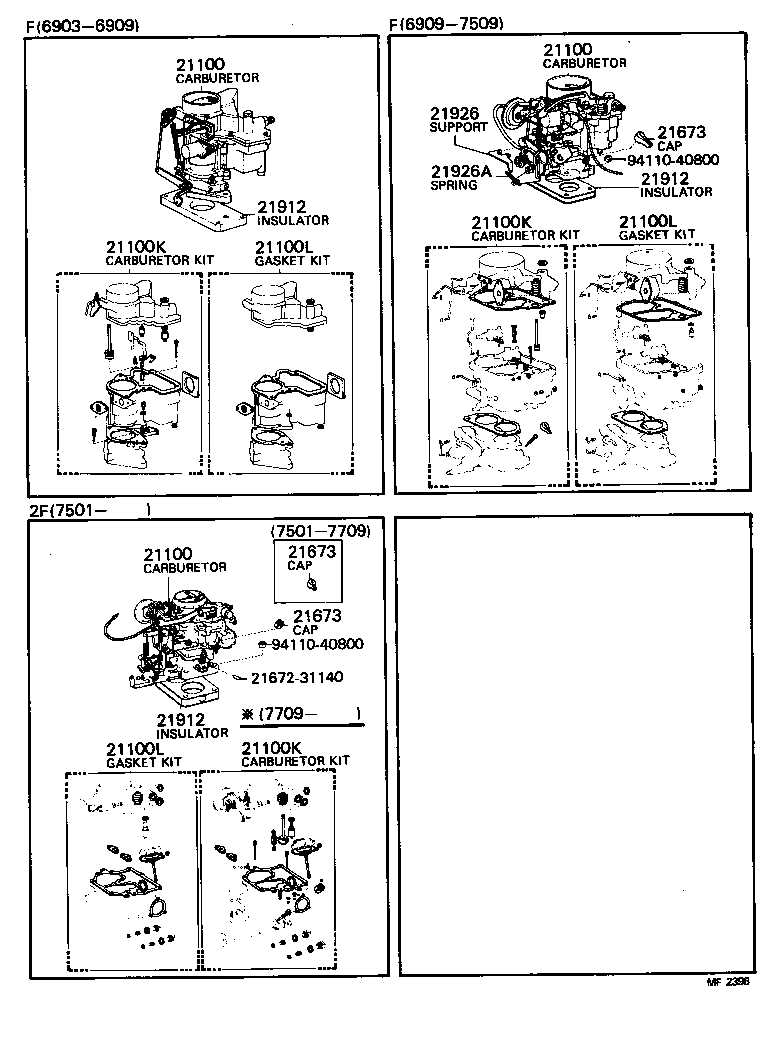 04211-60180 CARBURETOR KIT product image