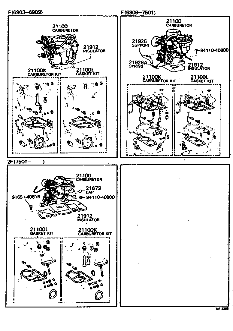 21100-60201 CARBURETOR ASSY product image
