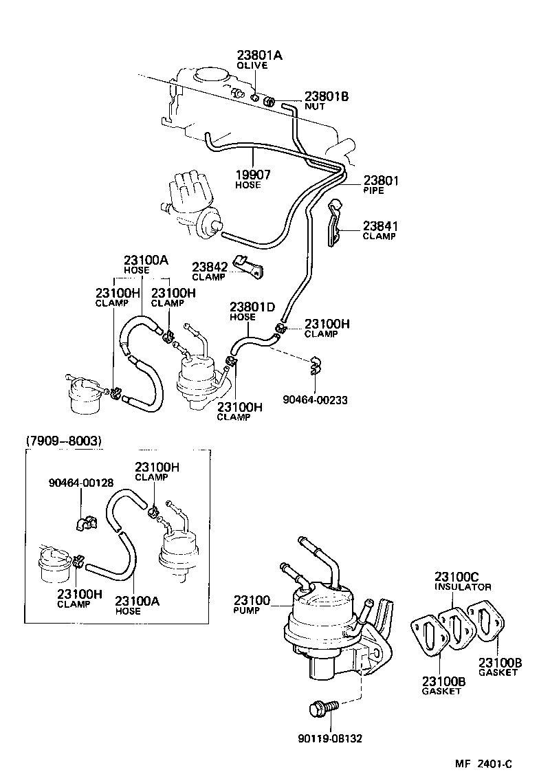 19907-60032 HOSE, VACUUM, NO.1 product image