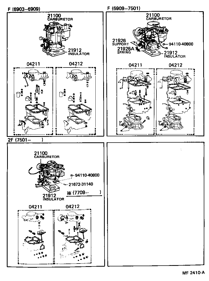 21100-60072 CARBURETOR ASSY product image