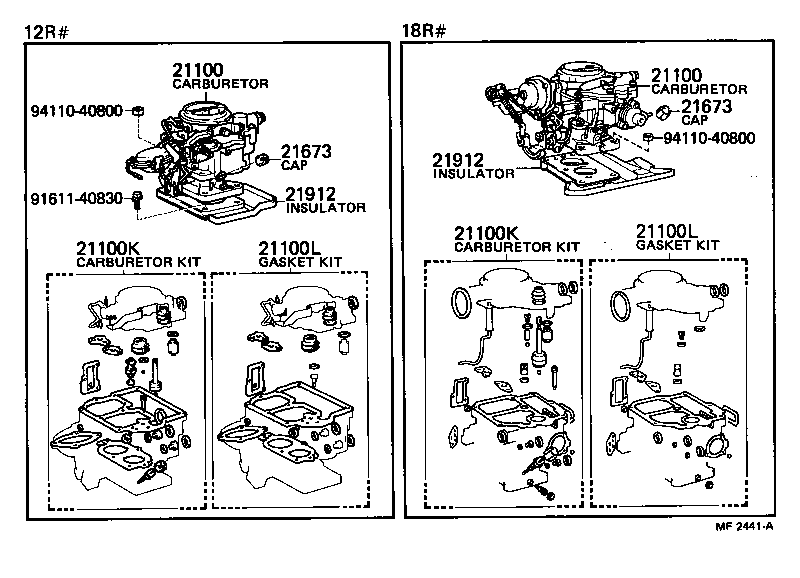 21100-31442 CARBURETOR ASSY product image