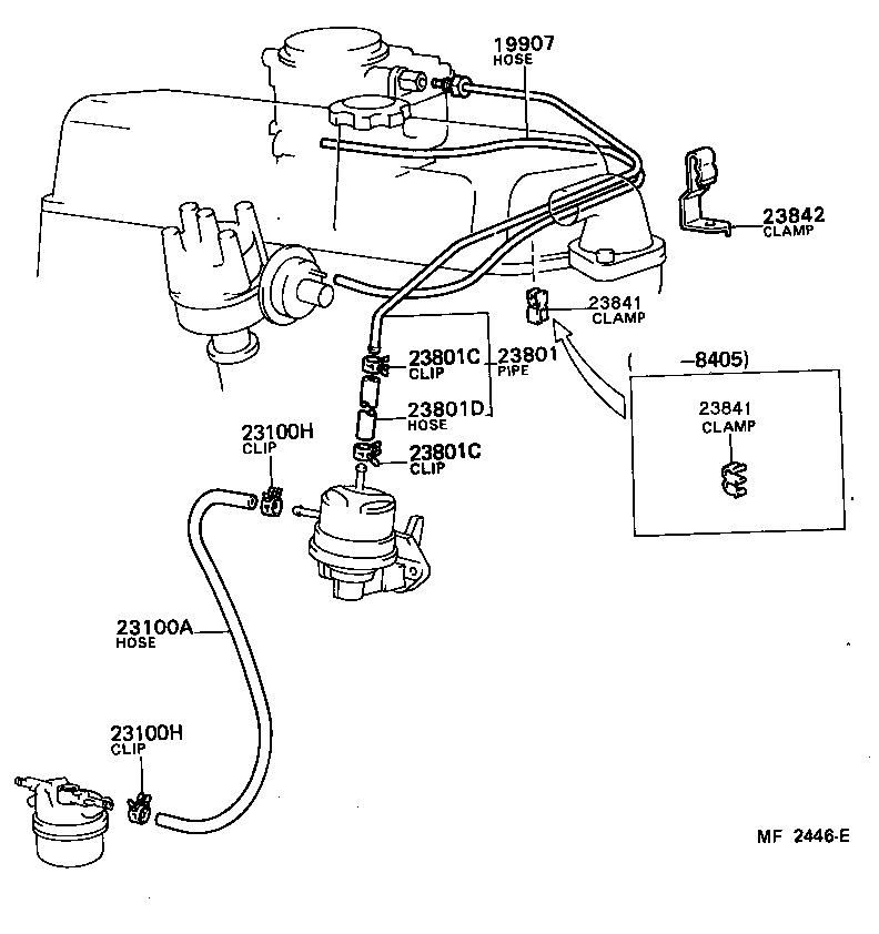 23801-13051 PIPE OR HOSE SUB-ASSY, CARBURETOR FUEL, NO.1 product image