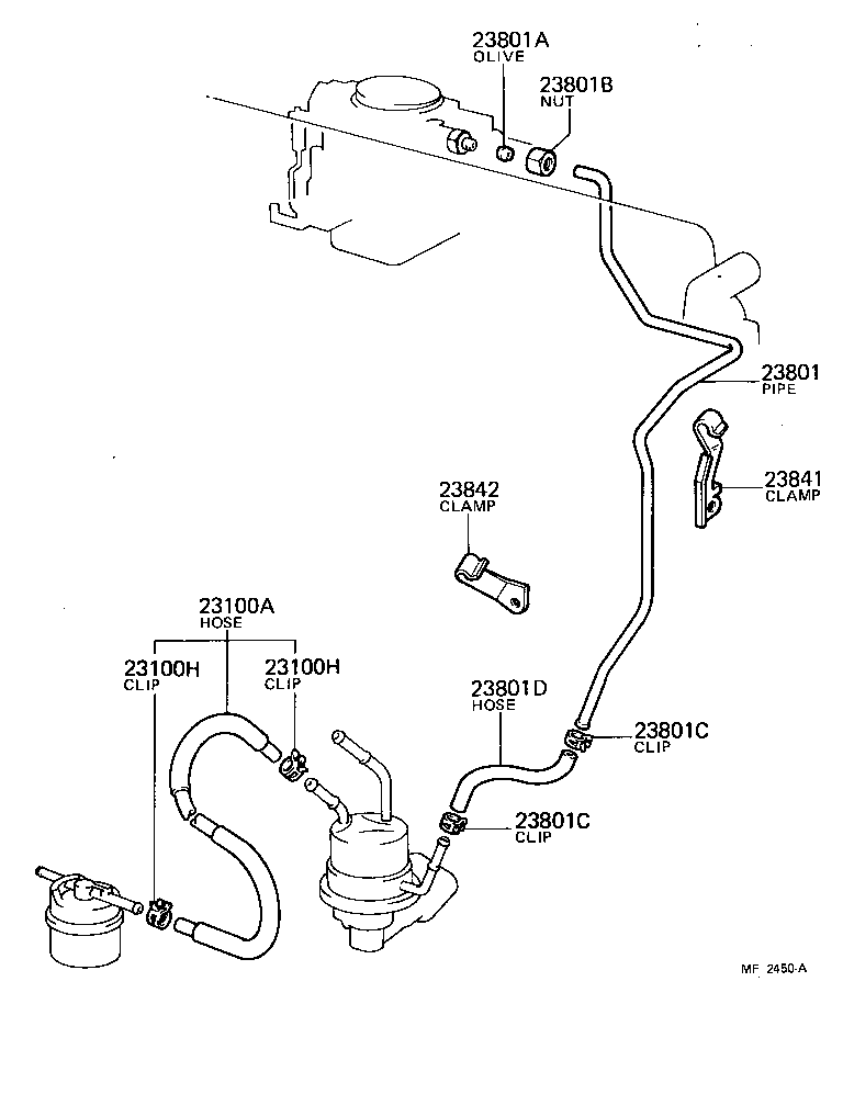 23841-60040 CLAMP, FUEL PIPE(HOSE), NO.1 product image