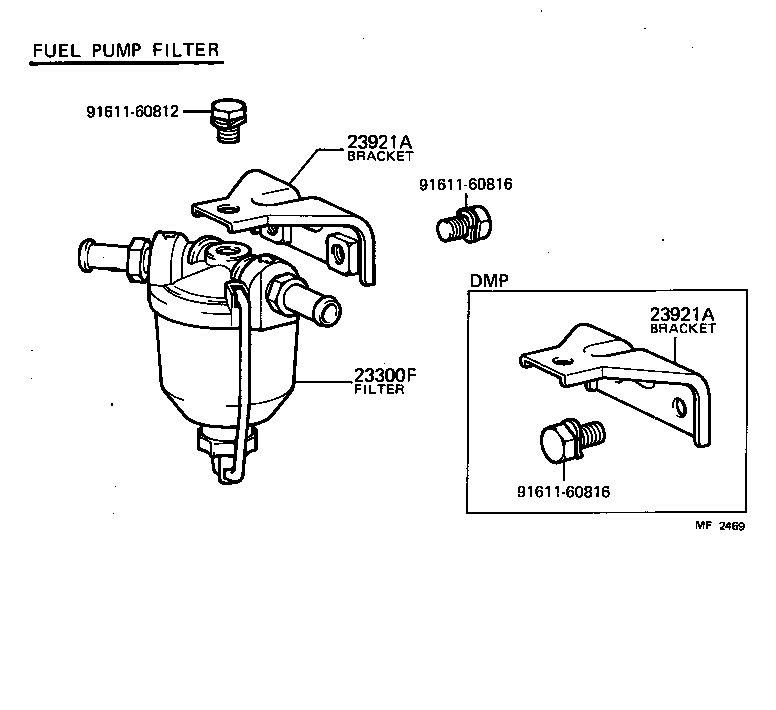 23263-48020 BRACKET, FEED PUMP FILTER product image
