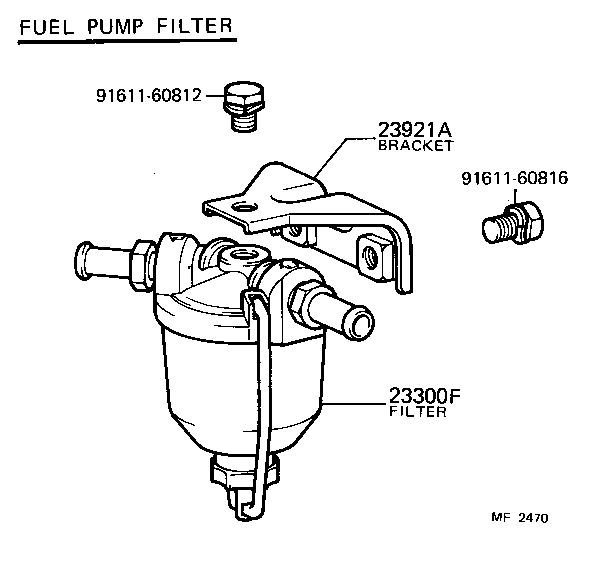 23300-48014 FILTER ASSY, FUEL(FOR DIESEL) product image