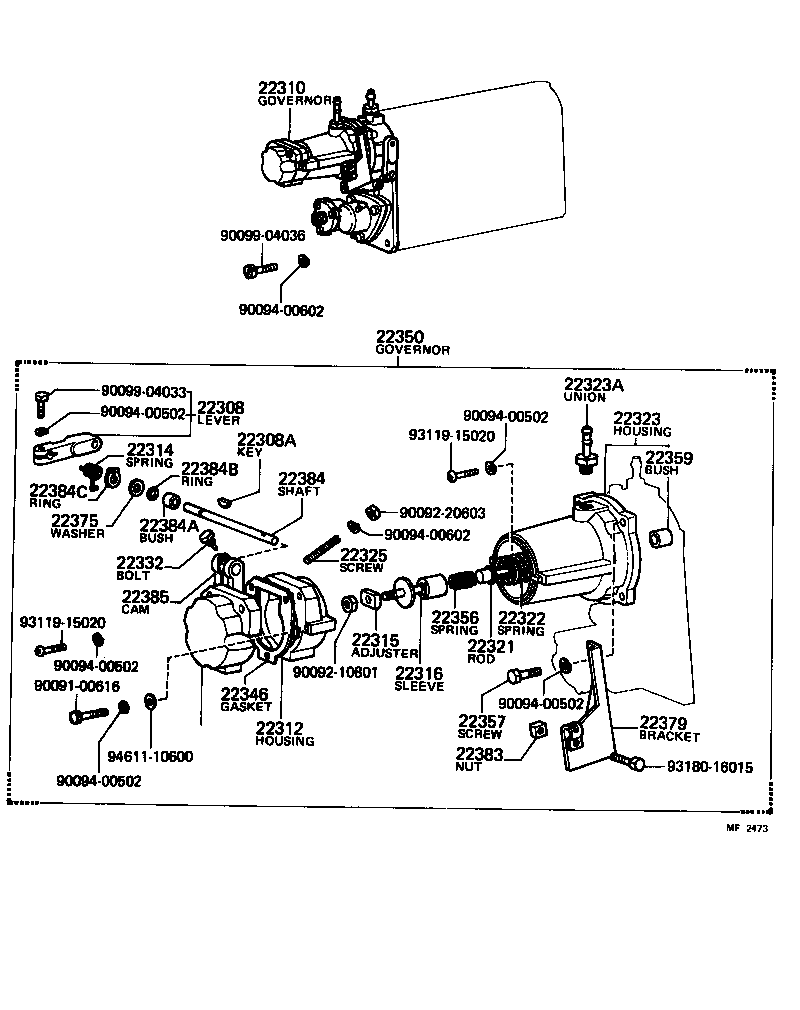 22310-77053 GOVERNOR ASSY, INJECTION PUMP product image