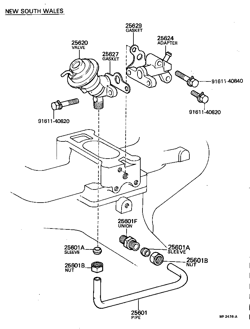 25607-31030 ADAPTER, EGR VALVE product image