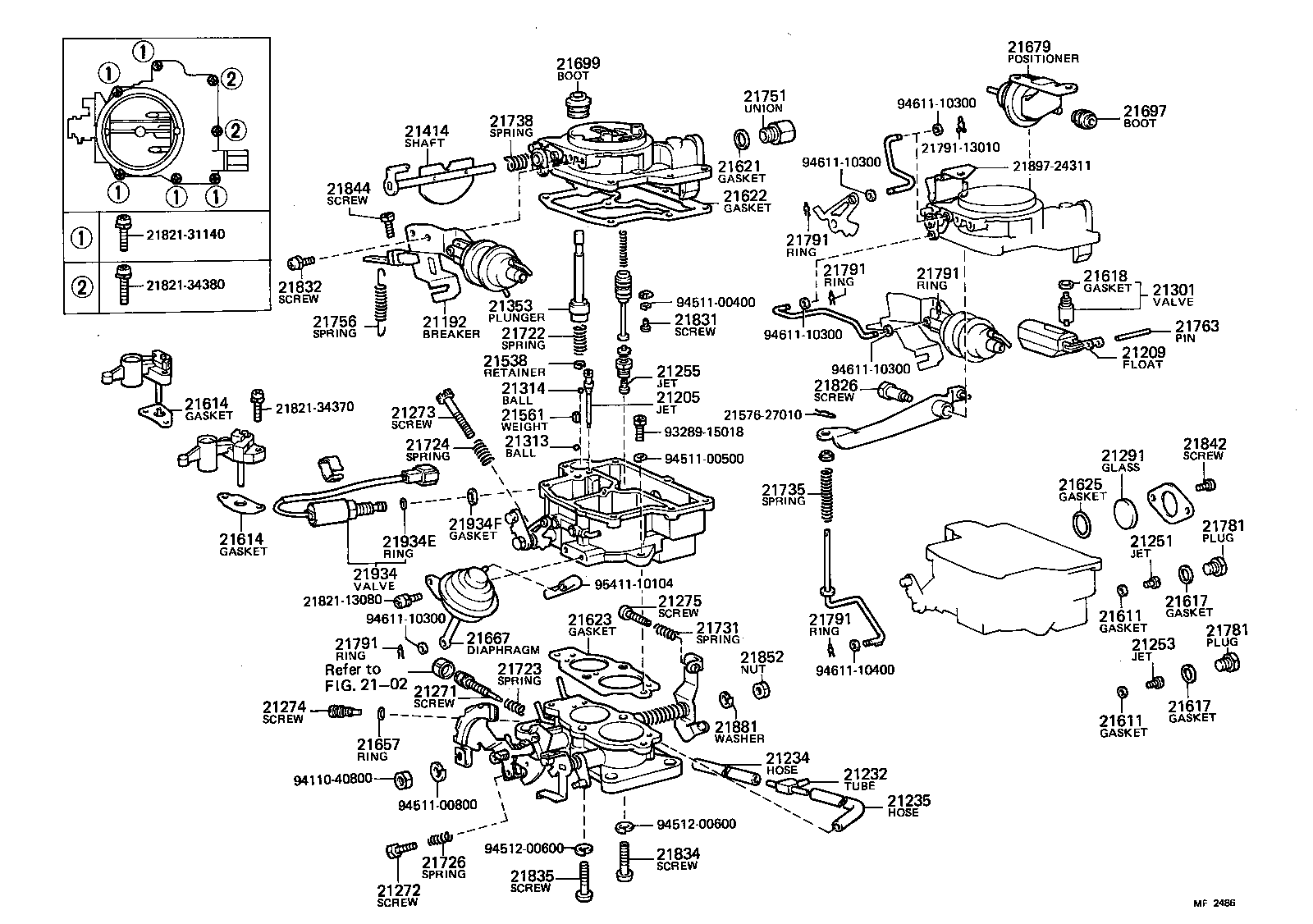 21061-13080 VALVE SUB-ASSY, THERMOSTATIC product image
