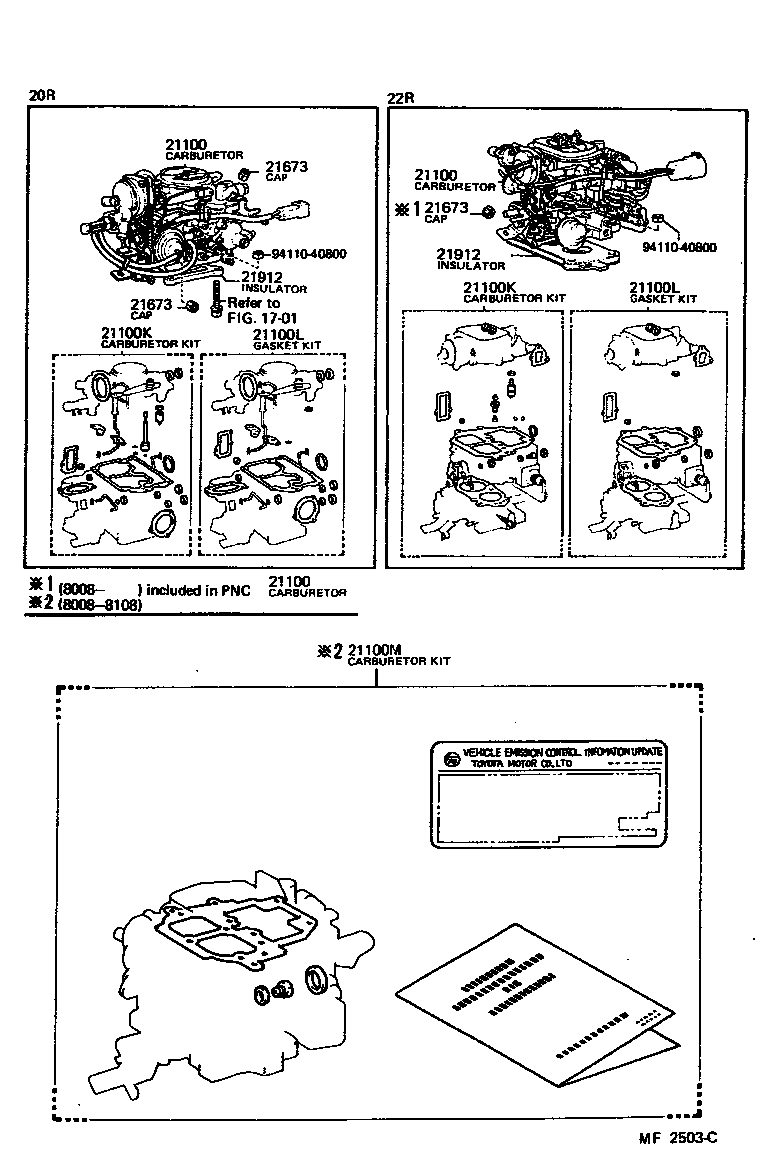 21100-35260 CARBURETOR ASSY product image