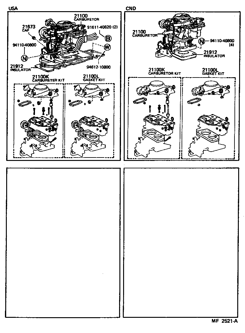 21100-61102 CARBURETOR ASSY product image