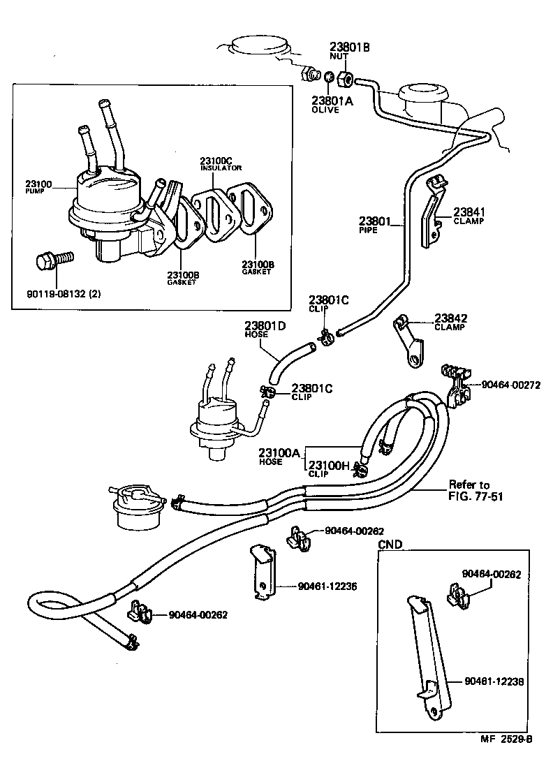 Toyota 23820-61060 HOSE, FUEL