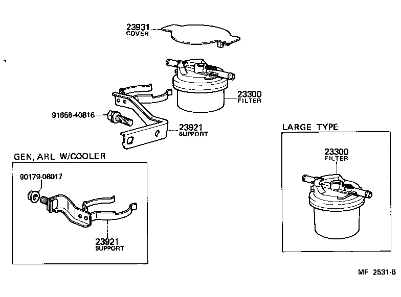 23311-68020 BODY SUB-ASSY, FUEL FILTER product image