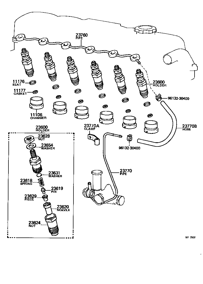 23600-68030 HOLDER & NOZZLE SET, NOZZLE product image