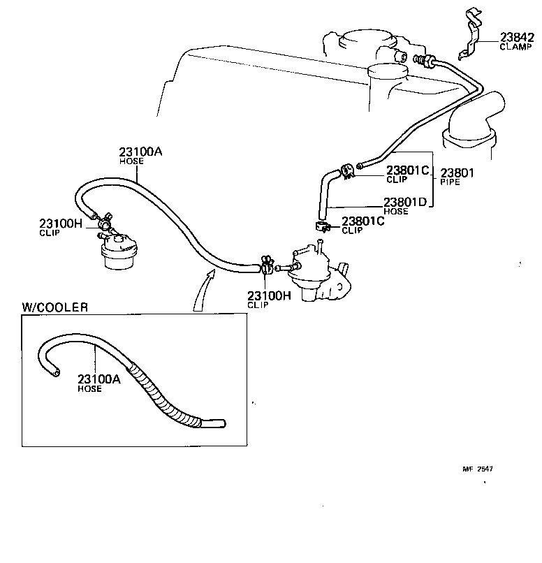 23271-13010 HOSE, FUEL product image