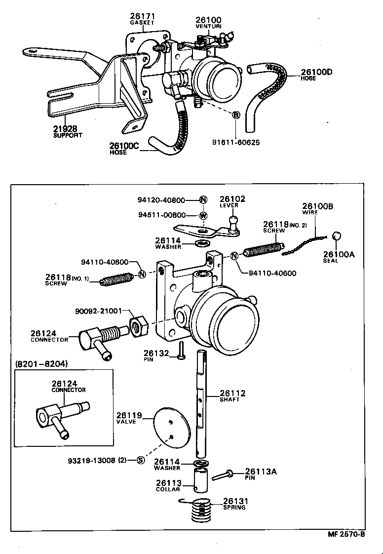 26102-56030 LEVER SUB-ASSY, THROTTLE SHAFT ADJUSTING product image