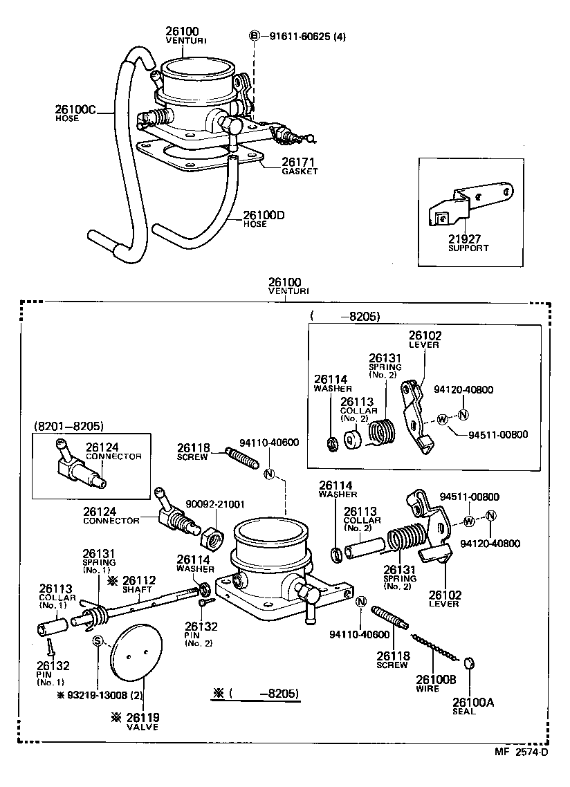 21928-68010 SUPPORT, THROTTLE WIRE product image