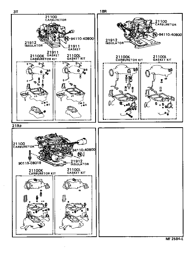21100-34682 CARBURETOR ASSY product image