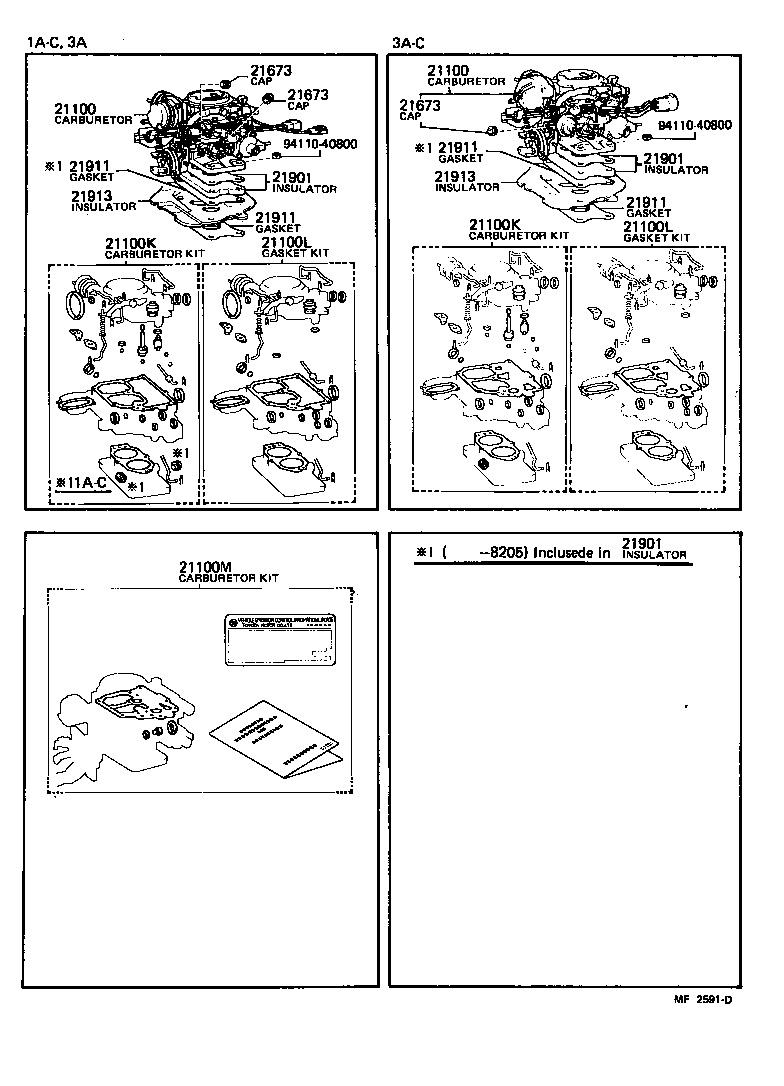 21100-15192 CARBURETOR ASSY product image