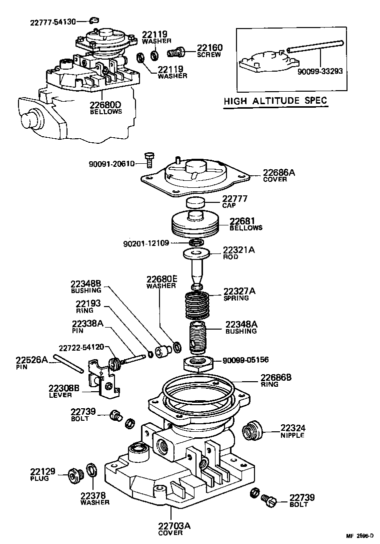 22140-54060 HEAD SUB-ASSY, DISTRIBUTIVE PUMP product image