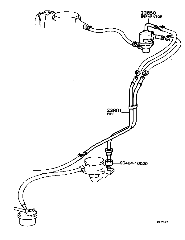 23811-31061 PIPE OR HOSE SUB-ASSY, CARBURETOR FUEL, NO.1 product image