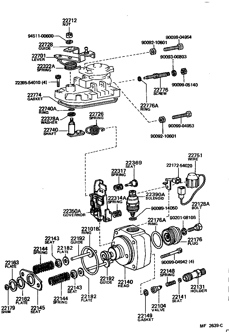 22101-54290 HOUSING SUB-ASSY, INJECTION PUMP product image