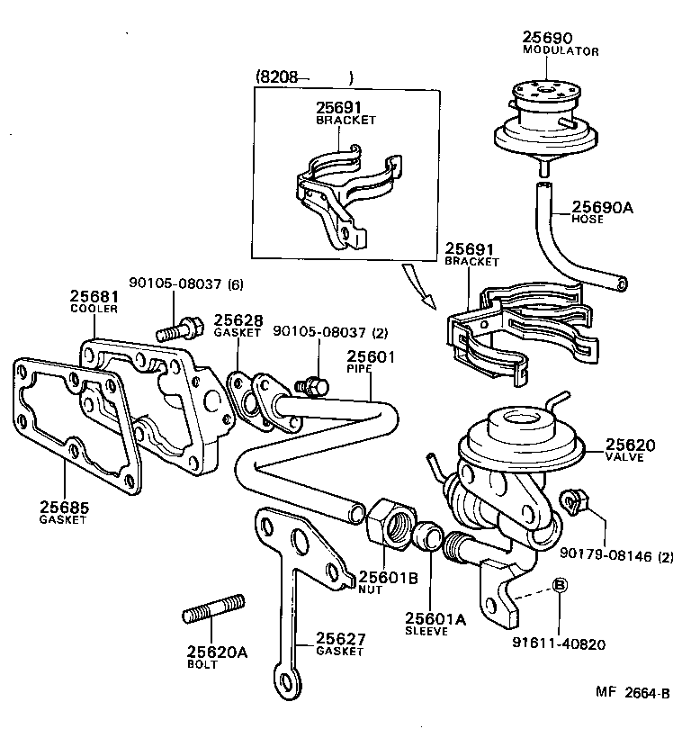 25607-44010 ADAPTER, EGR VALVE product image