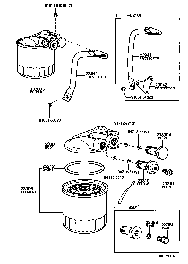 23941-58010 PROTECTOR, FUEL FILTER, NO.1 product image