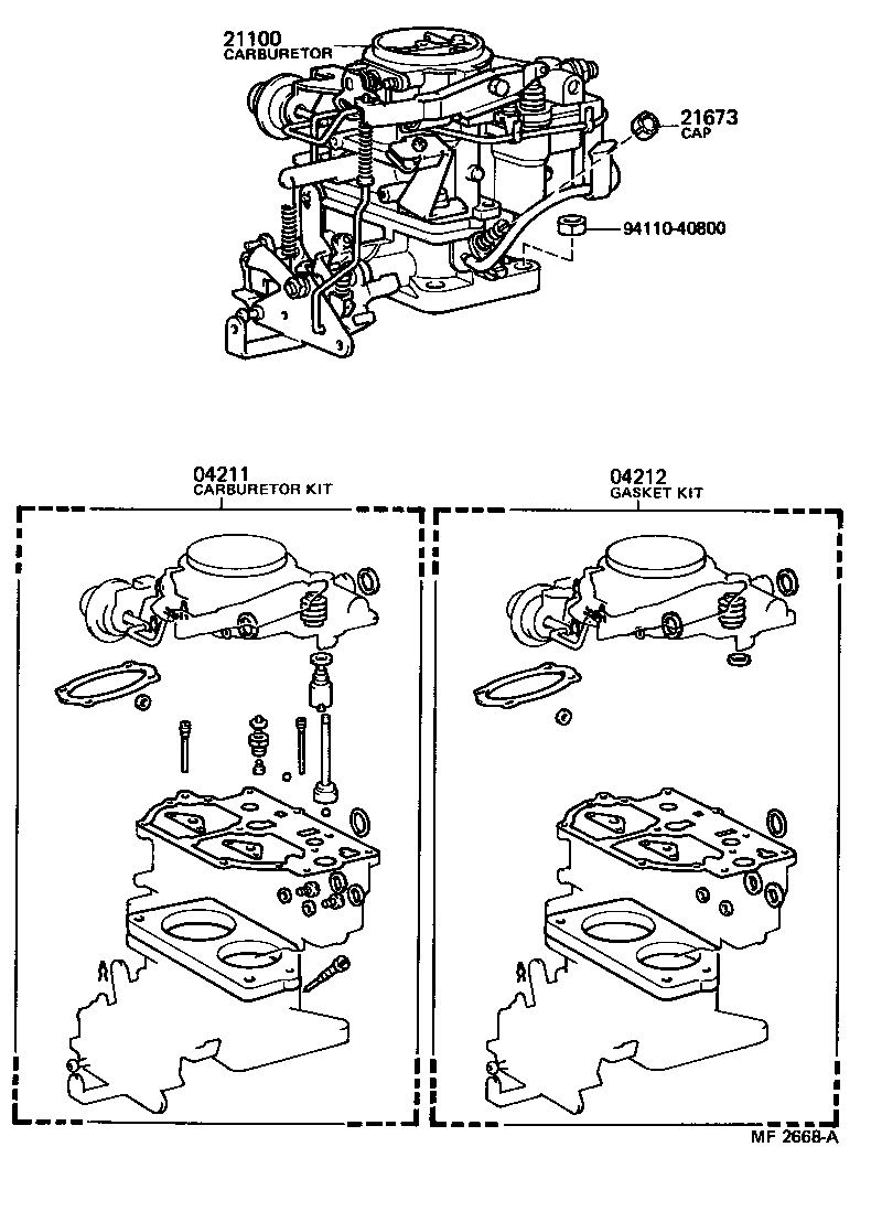 07042-43610 GASKET, CARBURETOR product image