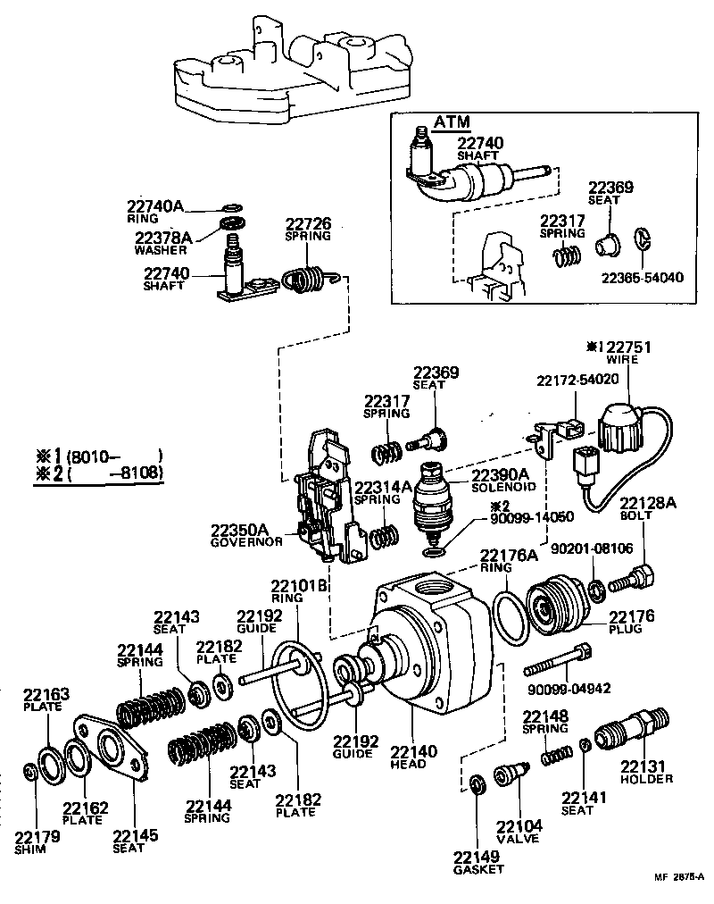 22101-54180 HOUSING SUB-ASSY, INJECTION PUMP product image