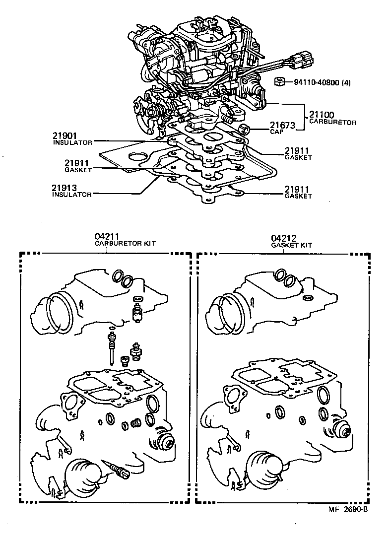 04211-63010 CARBURETOR KIT product image