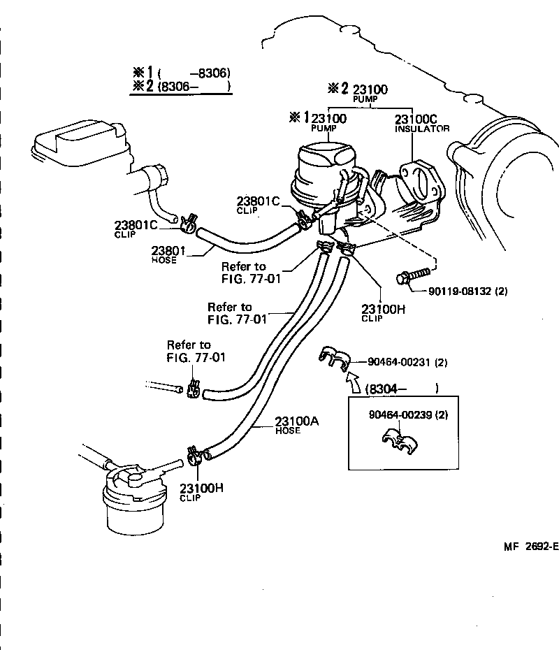 23271-15050 HOSE(FOR FUEL PUMP TO FUEL TUBE) product image