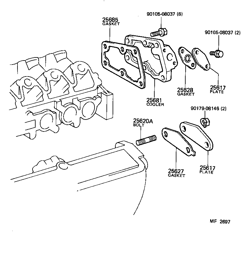 90116-08027 BOLT, STUD(FOR EGR VALVE) product image