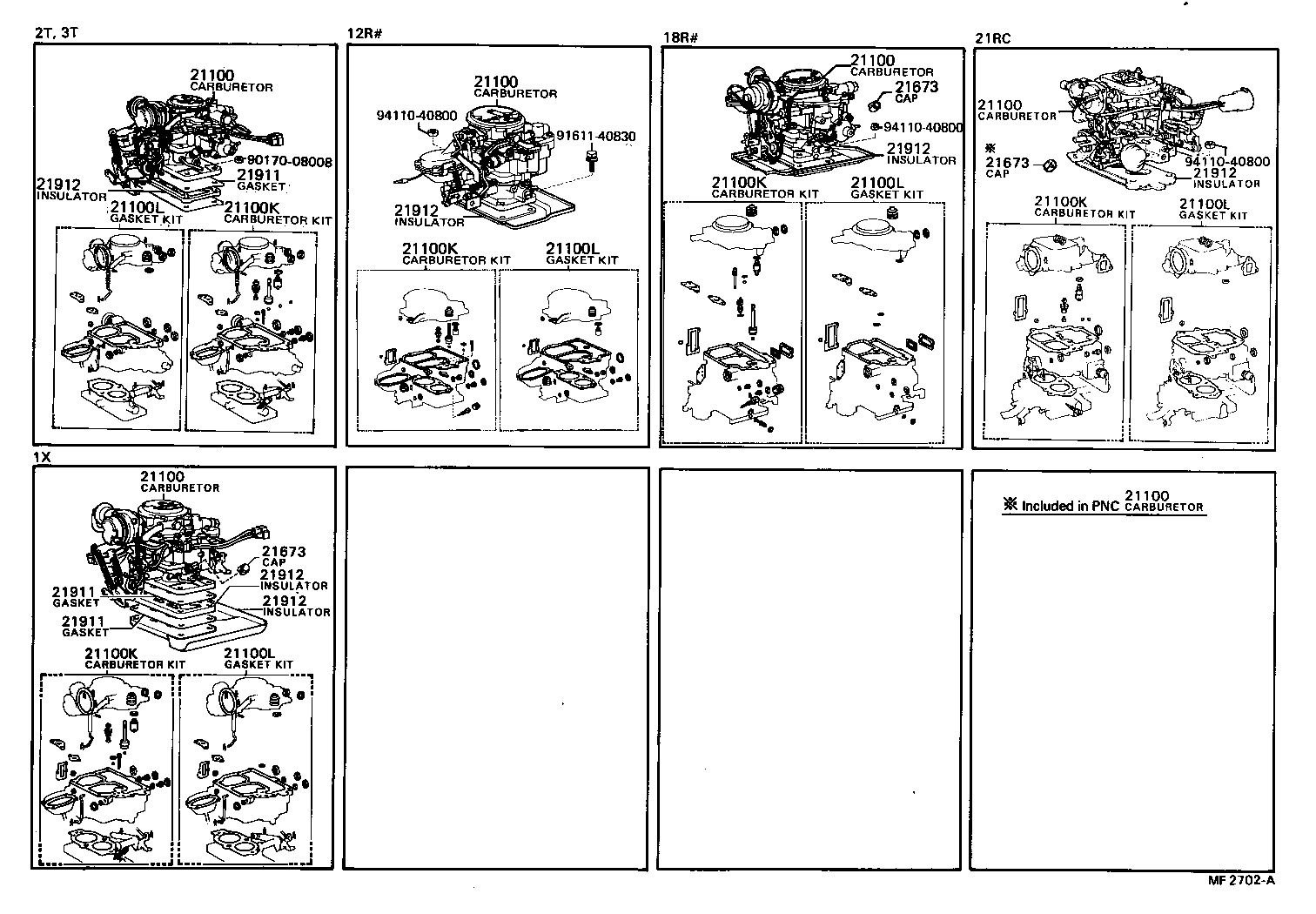 21100-32050 CARBURETOR ASSY product image