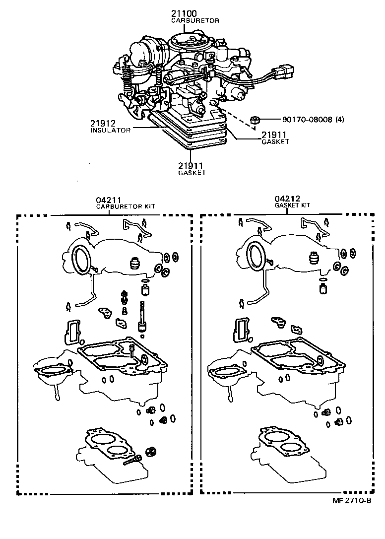 04211-72090 CARBURETOR KIT product image