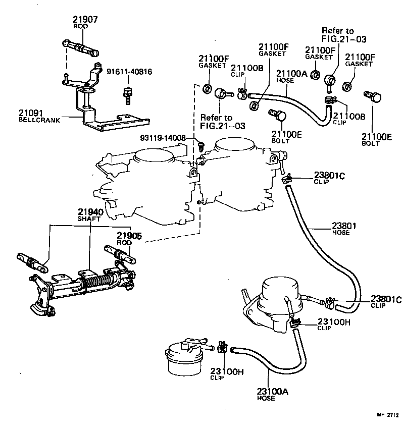 23841-37030 CLAMP, FUEL PIPE(HOSE), NO.1 product image