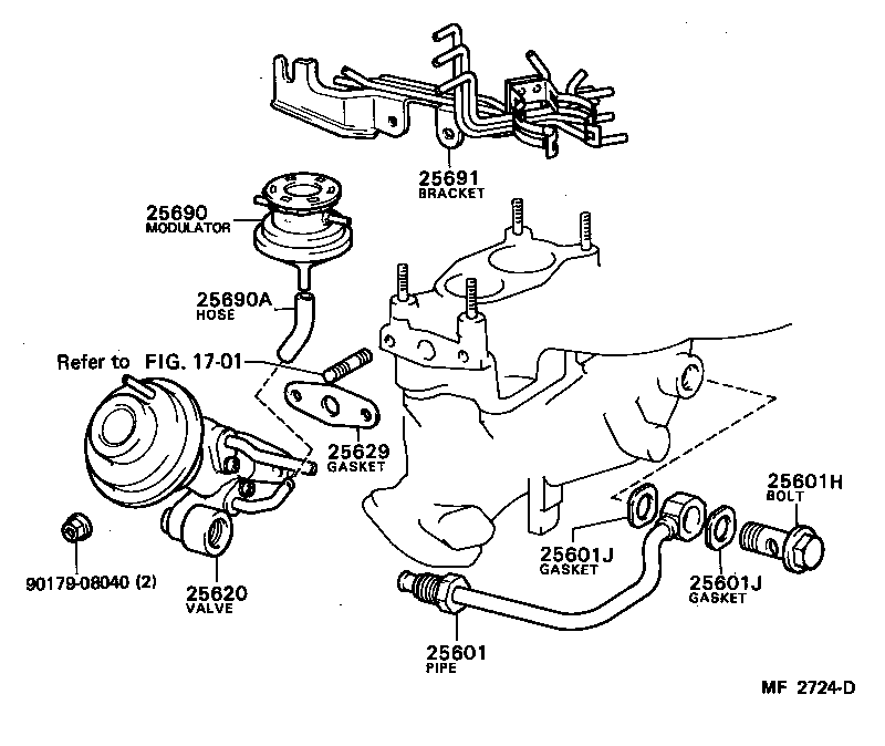25691-15071 BRACKET, EGR VACUUM MODULATOR product image