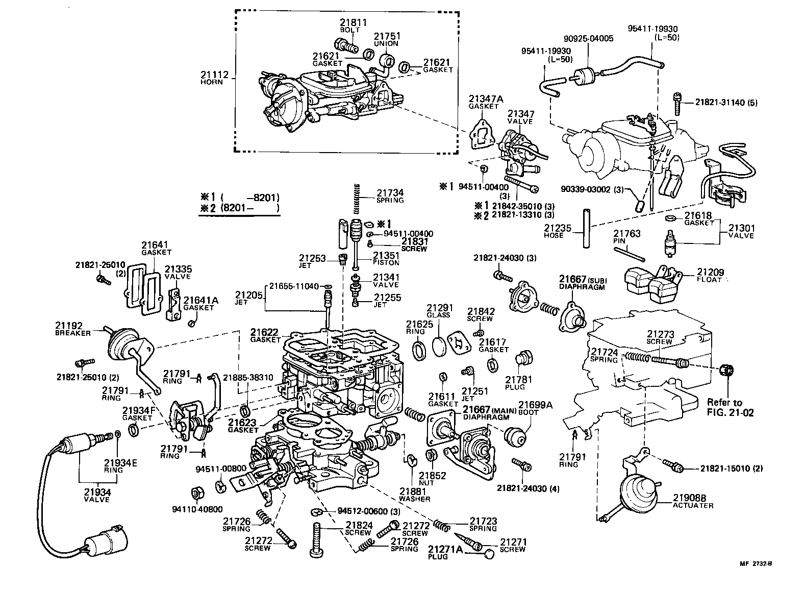 Toyota 21054-35210 SHAFT, CHOKE