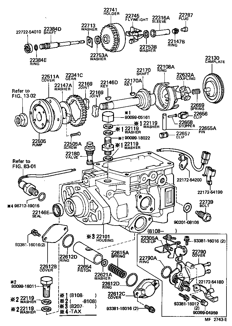 22140-54110 HEAD SUB-ASSY, DISTRIBUTIVE PUMP product image