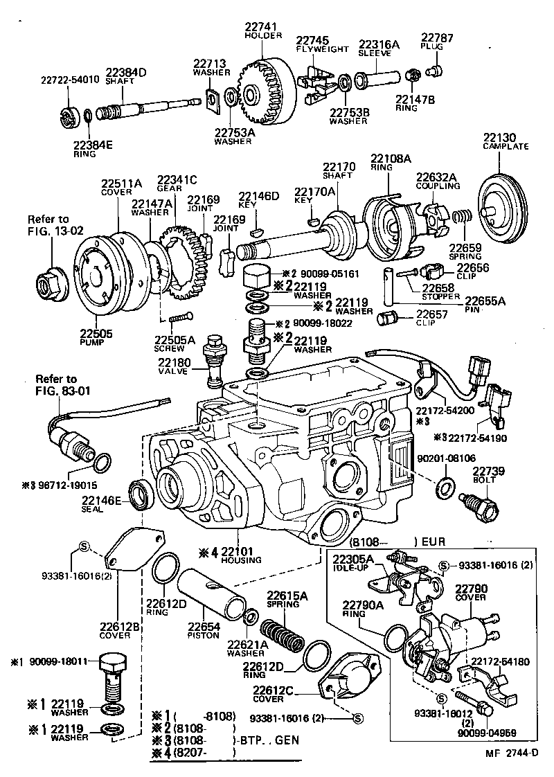 22101-54180 HOUSING SUB-ASSY, INJECTION PUMP product image