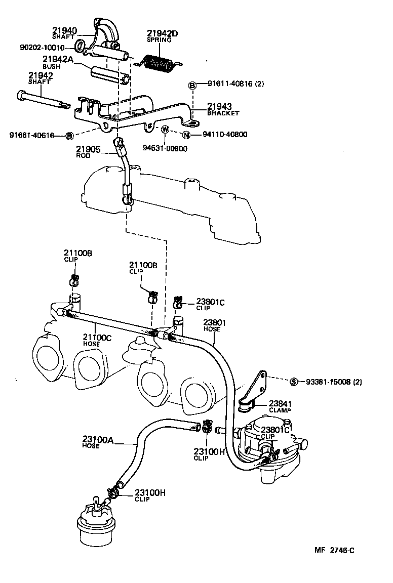 23841-37030 CLAMP, FUEL PIPE(HOSE), NO.1 product image