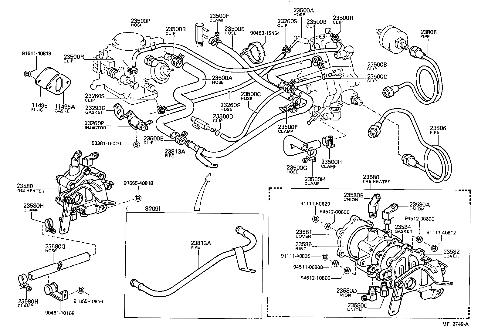 23271-44041 HOSE, NO.1(FOR LPG REGULATOR TO LPG CARBURETOR) product image